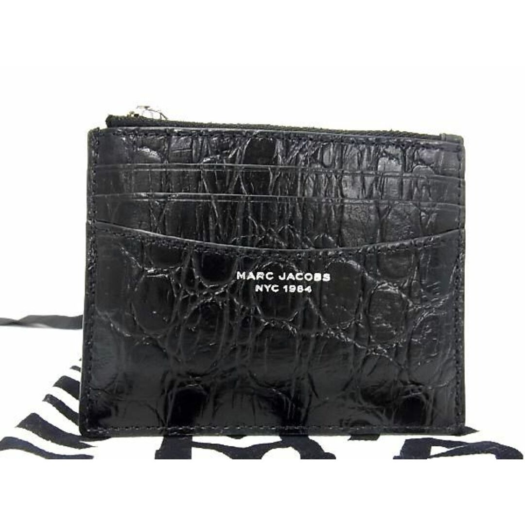 MARC JACOBS(マークジェイコブス)の■新品同様■ MARC JACOBS マークジェイコブス クロコダイル型押しレザー 小銭入れ カード入れ レディース ブラック系 BG4008  レディースのアクセサリー(その他)の商品写真