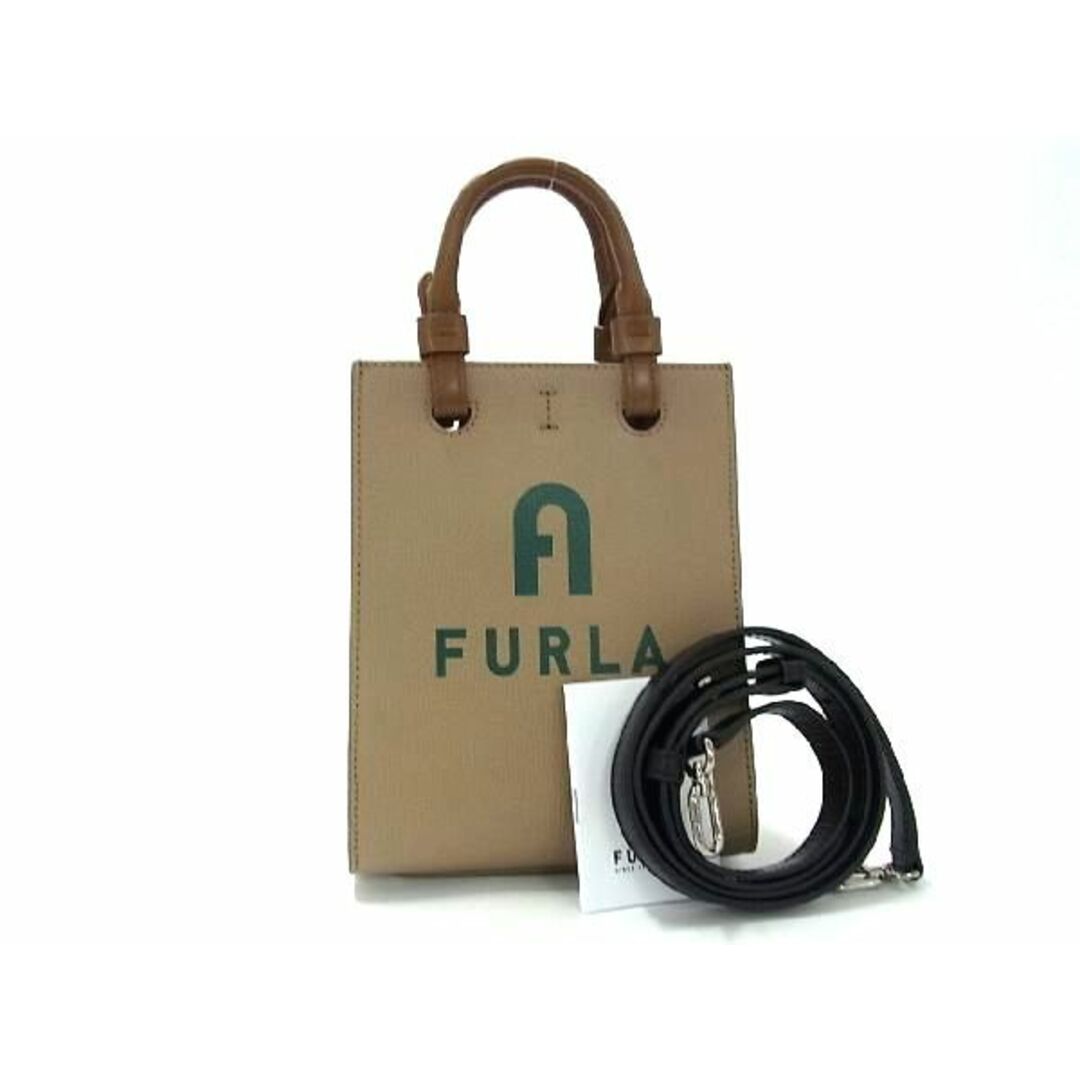 ■新品■未使用■ FURLA フルラ ヴァーシティ スタイル レザー 2WAY ハンドバッグ ショルダー トート 斜めがけ ブラウン系 AT0547