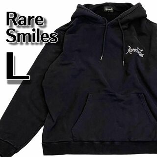 【437】　Rare Smiles オーバーサイズパーカー　フード付き　ブラック(パーカー)