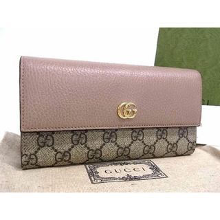 グッチ(Gucci)の■新品■未使用■ GUCCI グッチ 456116 GGマーモント PVC×レザー 二つ折り 長財布 ウォレット 小銭入れ 札入れ ブラウン系 AR9599 (長財布)