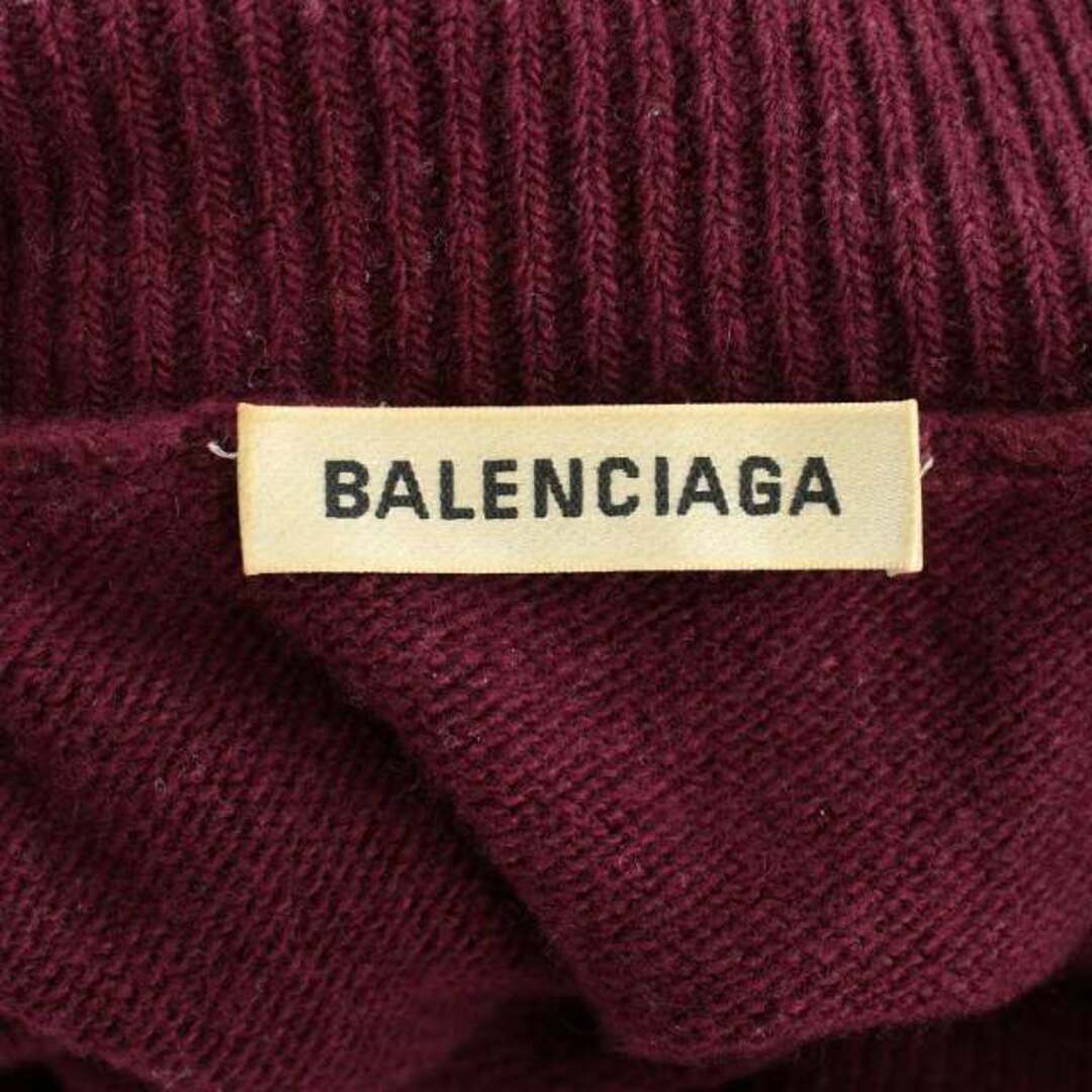 Balenciaga(バレンシアガ)のバレンシアガ BBウールタートルネックニット セーター S ボルドー レディースのトップス(ニット/セーター)の商品写真