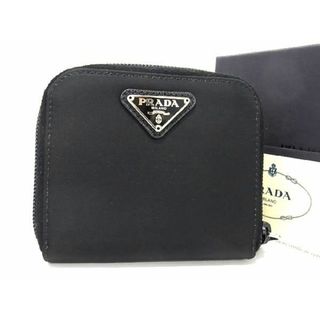 プラダ(PRADA)の■極美品■ PRADA プラダ テスートナイロン ラウンドファスナー 二つ折り 財布 ウォレット 小銭入れ 札入れ ブラック系 AP9517 (長財布)