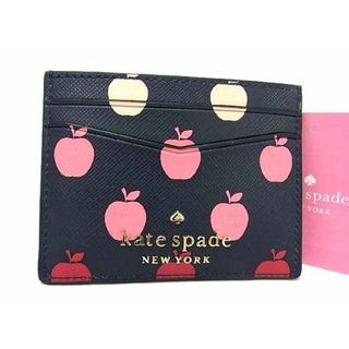 ケイトスペードニューヨーク(kate spade new york)の■新品■未使用■ kate spade ケイトスペード K8297 PVC りんご アップル カードケース パスケース 定期入れ ネイビー系 BF3622 (その他)