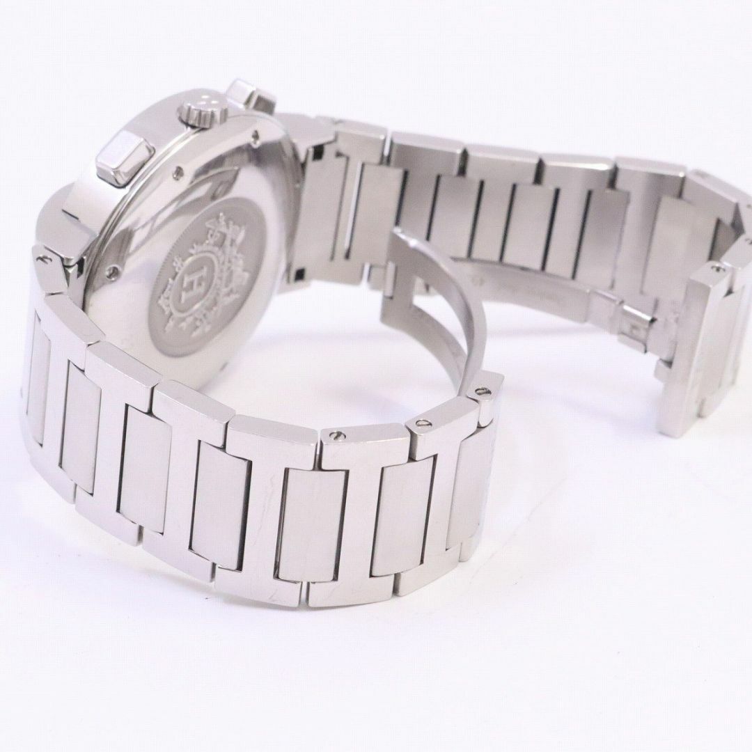 Hermes(エルメス)の【2次電池交換済】エルメス ノマード クロノグラフ オートクォーツ メンズ 腕時計 白文字盤 純正SSベルト NO1.910 メンズの時計(腕時計(アナログ))の商品写真