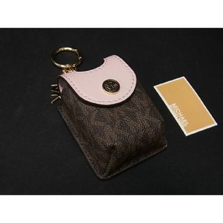 マイケルコース(Michael Kors)の■新品■未使用■ MICHAEL KORS マイケルコース MK柄 レザー×PVC エアーポッズケース イヤホンケース ブラウン系×ピンク系 BG3996 (その他)