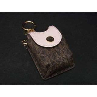 マイケルコース(Michael Kors)の■新品■未使用■ MICHAEL KORS マイケルコース MK柄 PVC×レザー エアーポッズケース イヤホンケース ブラウン系×ピンク系 BF3019 (その他)