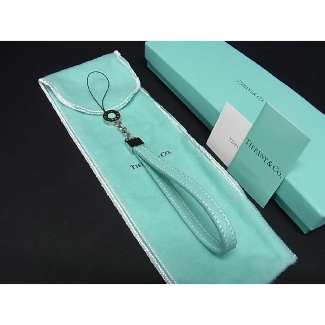 ■極美品■ TIFFANY＆Co ティファニー レザー キーホルダー チャーム レディース ティファニーブルー AQ7467レザーサイズ