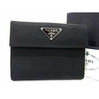 プラダ(PRADA)の■新品■未使用■ PRADA プラダ M523 テスートナイロン 二つ折り 財布 ウォレット 札入れ 小銭入れ メンズ レディース ブラック系 AU0112 (財布)