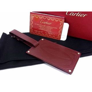 カルティエ(Cartier)の■新品■未使用■ Cartier カルティエ マストライン レザー ネームタグ 名札 チャーム ボルドー系 AP9763 (その他)