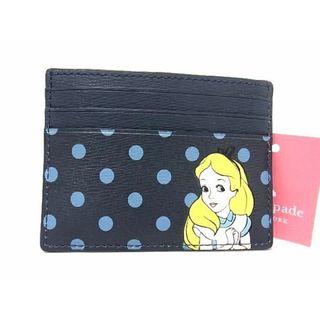 ケイトスペードニューヨーク(kate spade new york)の■新品■未使用■ kate spade ケイトスペード WLR00613 不思議の国のアリス レザー ドット柄 カードケース パスケース ネイビー系 BF3621 (その他)