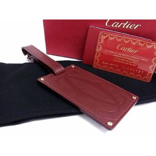 カルティエ(Cartier)の■新品■未使用■ Cartier カルティエ エ マストライン レザー ネームタグ バッグチャーム メンズ レディース ボルドー系 AP9713 (その他)