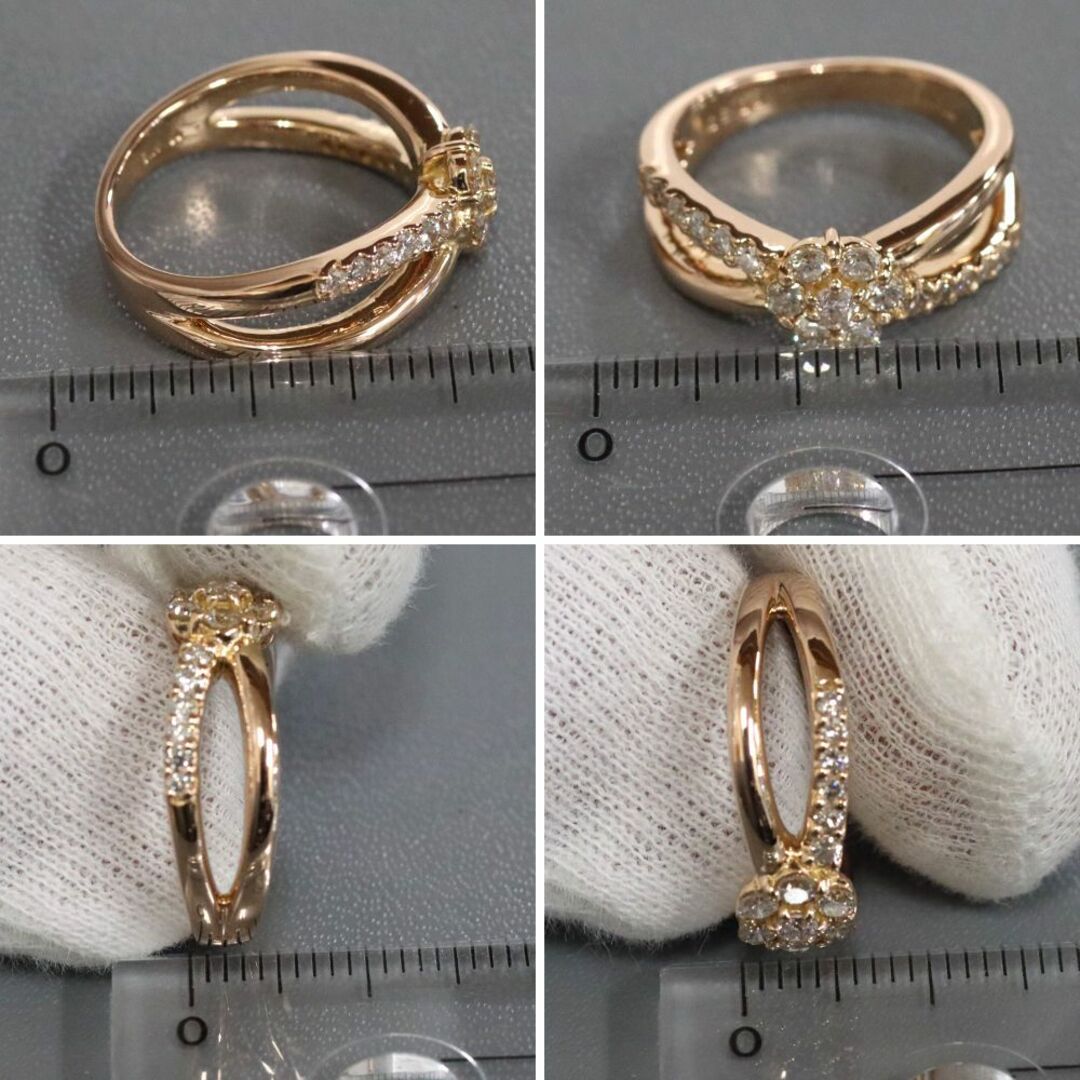 K18PGダイヤモンドリング D0.50 5.4g #9 レディースのアクセサリー(リング(指輪))の商品写真