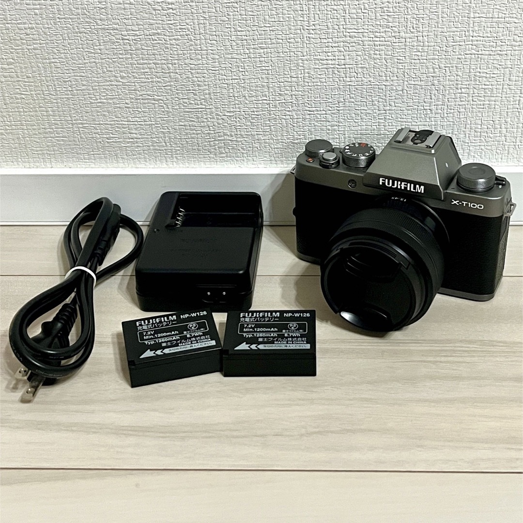 美品　FUJIFILM X-T100 レンズキット