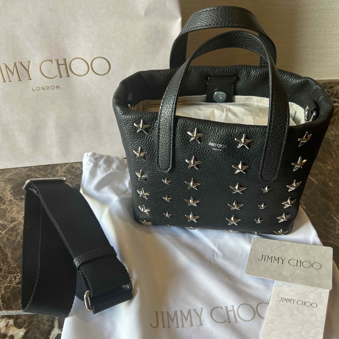 JIMMY CHOO(ジミーチュウ)のお値下げ☆JIMMY CHOO  PIMLICOミニ　新品 レディースのバッグ(トートバッグ)の商品写真