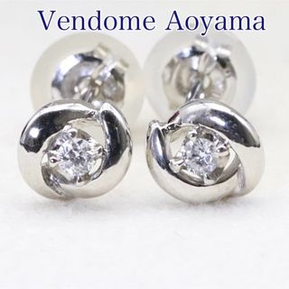 【本物保証】 箱・保付 超美品 ヴァンドーム青山 VENDOME AOYAMA 花 フラワー ネックレス K18PG メレダイヤモンド 0.18ct オシャレ