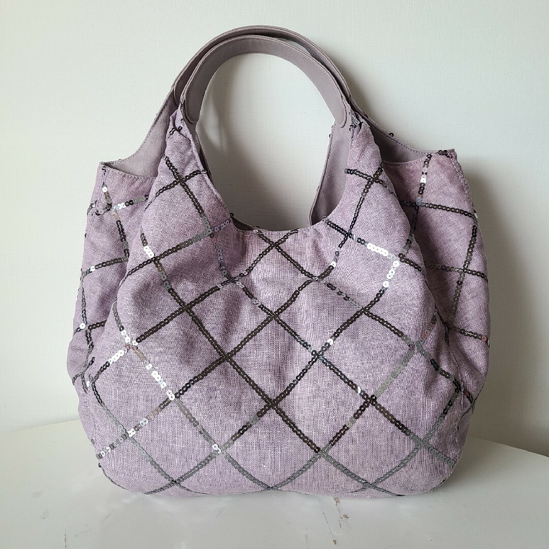 バッグ　カバン　トート　パープル　紫 レディースのバッグ(トートバッグ)の商品写真
