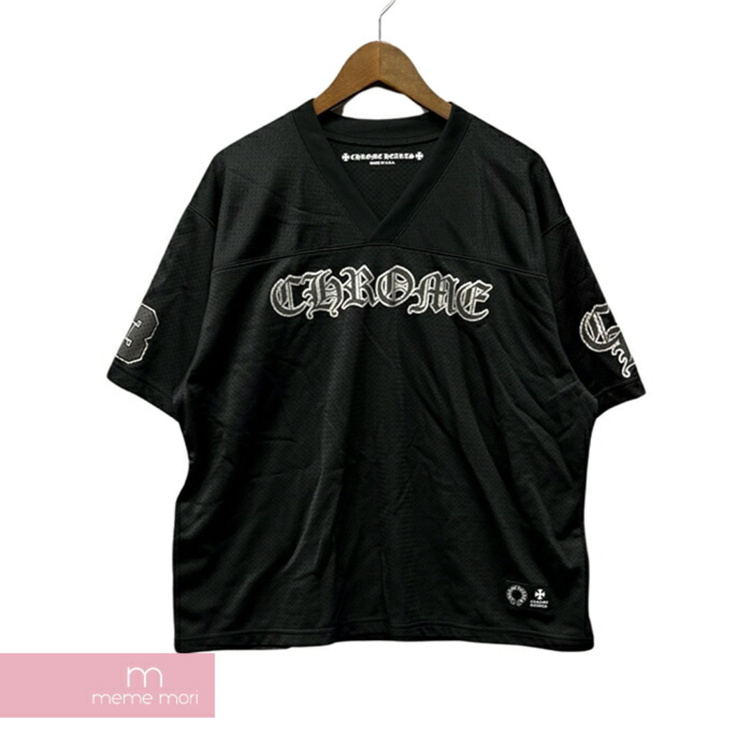 CHROME HEARTS Mesh Warm Up Jersey クロムハーツ メッシュウォームアップジャージー 半袖 ロゴプリント ブラック サイズL 【231109】【新古品】【me04】 | フリマアプリ ラクマ