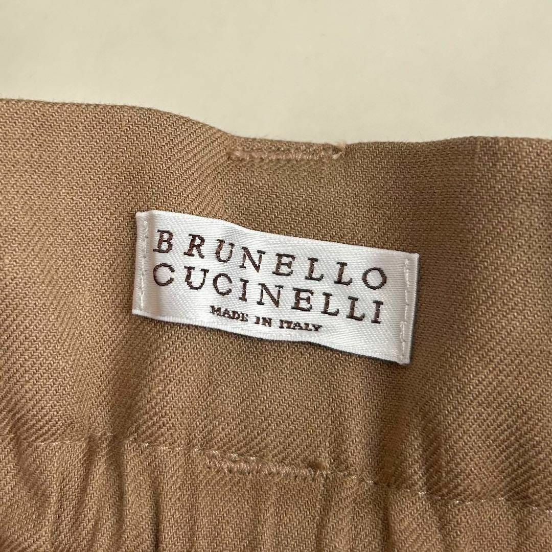 極美品 BRUNELLO CUCINLLI テーパードパンツ モニーレ装飾ベルト