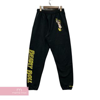 Deadly Doll Cheetah Sweatpants デッドリードール チータースウェットパンツ プリント ロゴ Jesse Jo Stark ブラック×イエロー サイズS 【231109】【中古-B】【me04】(スラックス/スーツパンツ)