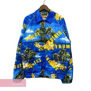 グッチ(Gucci)のGUCCI 2022AW Gucci Souvenir From Los Angeles Print Nylon Jacket 694137 ZAJI0 グッチ グッチスーベニアフロムロサンゼルスプリントナイロンジャケット ブルゾン 総柄 ヤシの木 ロゴプリント ブルー サイズ50【231108】【新古品】【me04】(その他)