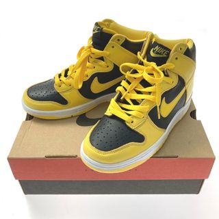 ナイキ(NIKE)の☆☆NIKE ナイキ DUNK HIGH LE スニーカー SIZE 25.5cm 630335 ブラック×イエロー メンズ 箱付き(スニーカー)