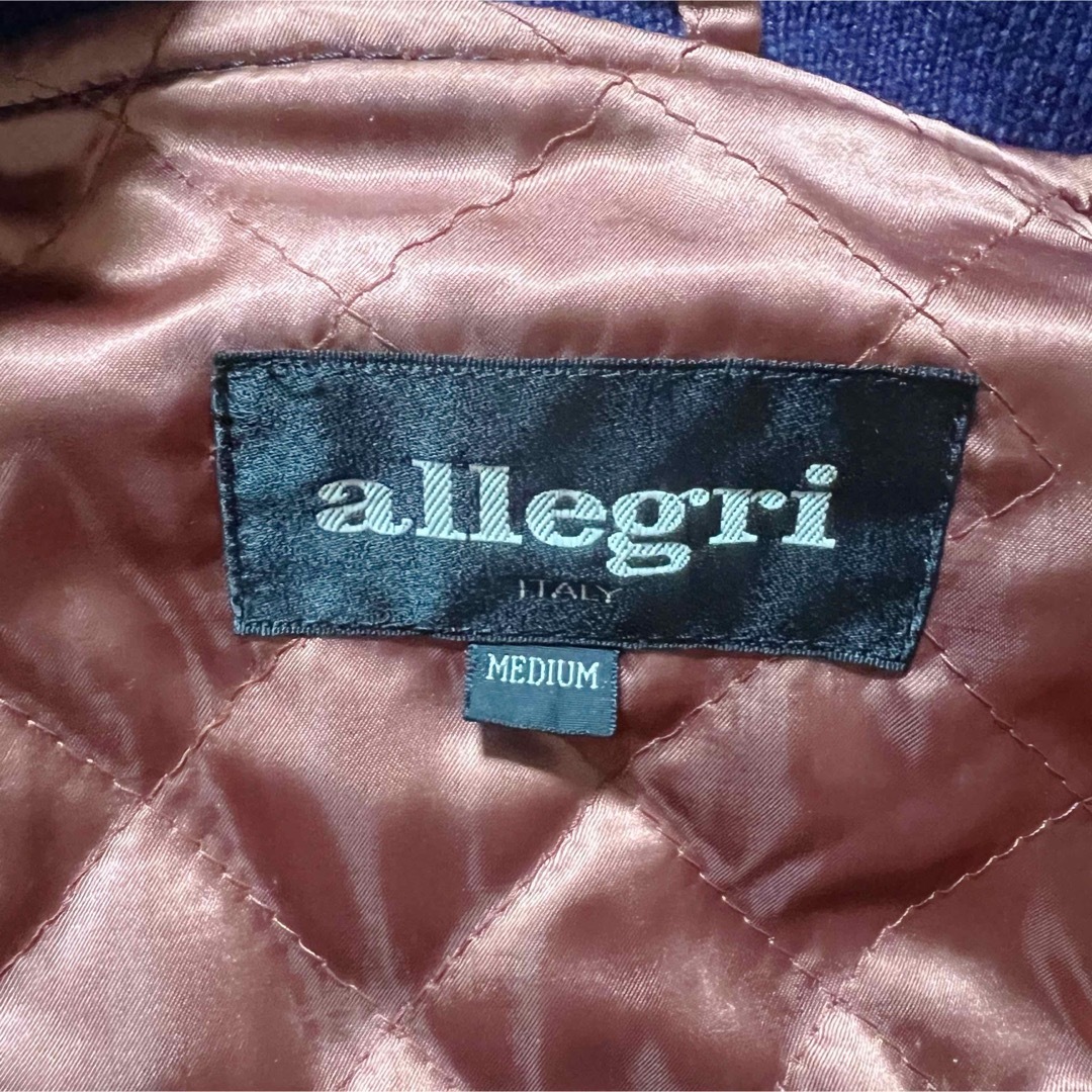 希少★Allegri アレグリ 袖牛革 レザー スタジャン 90s ブルゾン