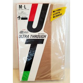 アツギ(Atsugi)のアツギ 4足組 フレンチジャスミン M～L 横ジマなし オールサポーティ 日本製(タイツ/ストッキング)