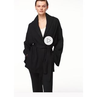 ザラ(ZARA)の完売中h&m ベルテッド　ファインニットカーディガン　xs(カーディガン)