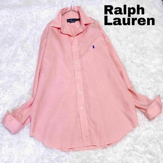 ラルフローレン(Ralph Lauren)の20X春秋ラルフローレン BD長袖シャツ 無地ピンク ポニー刺繍レディース古着(シャツ/ブラウス(長袖/七分))