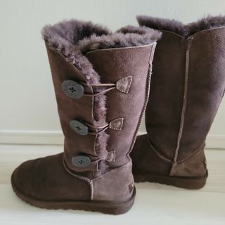 アグ(UGG)のUGG アグ ロングブーツ ベイリーボタン トリプレット ブラウン(ブーツ)