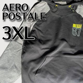 AEROPOSTALE - 【448】AERO POSTALE オーバーサイズパーカー　フード付き　薄手