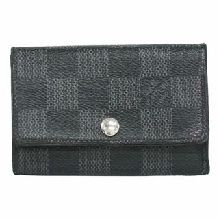 ルイヴィトン(LOUIS VUITTON)の本物 ルイヴィトン LOUIS VUITTON LV ミュルティクレ 6 ダミエ グラフィット キーケース 6連 ブラック グレー N62662 Multicles ビトン 雑貨小物 中古(キーケース)