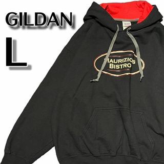 ギルタン(GILDAN)の【453】GILDAN ギルダン　ゆるダボ　フード付きパーカー　黒　オーバー(パーカー)