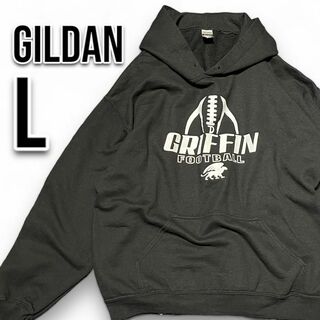 ギルタン(GILDAN)の【460】GILDAN ギルダン　フットボール　フード付きパーカー　ゆるダボ　黒(パーカー)