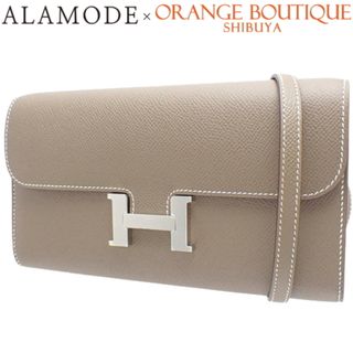 エルメス(Hermes)のHERMES(エルメス) コンスタンス ロング トゥーゴー 長財布 2WAY ミニバッグ ロングウォレット クラッチバッグ ヴォーエプソン パラジウム金具 エトープ/エトゥープ グレージュ シルバー金具 Z刻印 レディース 40802074661【未使用】【アラモード】(財布)