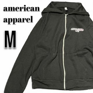 アメリカンアパレル(American Apparel)の【462】　アメリカンアパレル　ダンス　フード付きパーカー　黒　ジップアップ(パーカー)