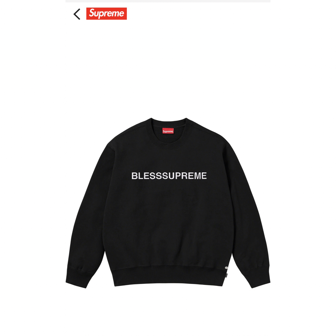 メンズSupreme Nike crewneck スウェット 黒 Sサイズ 新品 最安