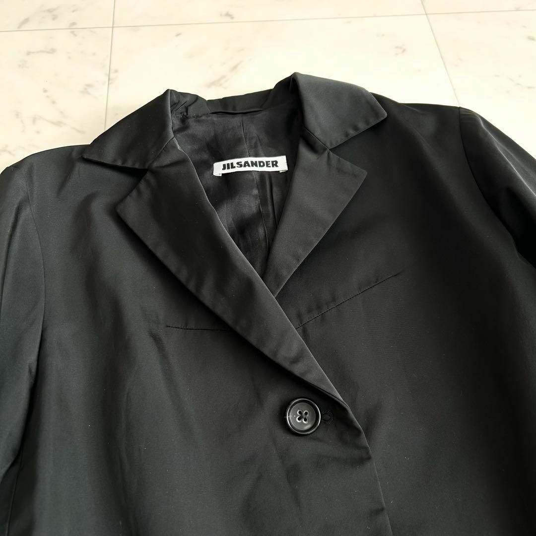 Jil Sander - 極美品 JIL SANDER シルク混 サテン ロングジャケット ...