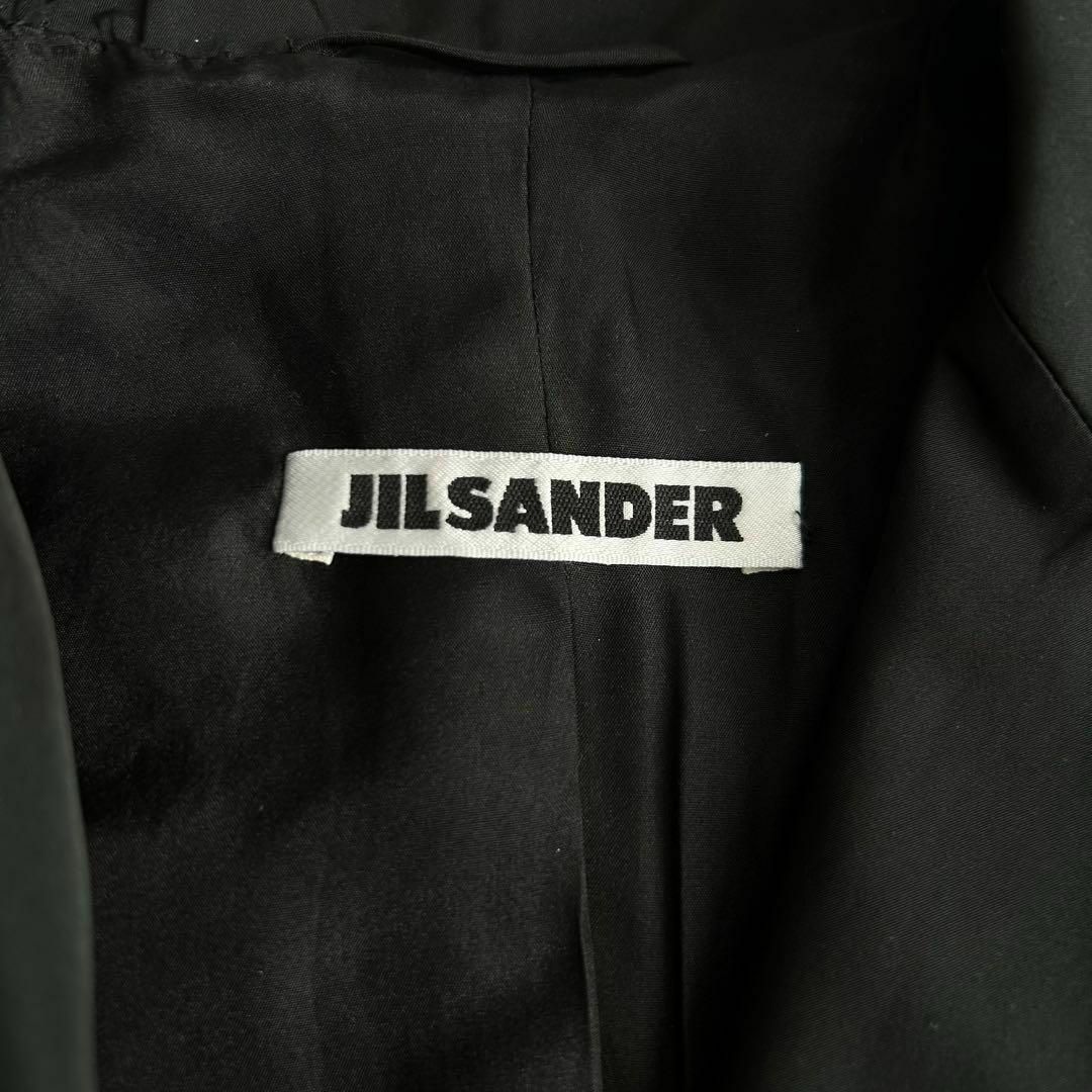 Jil Sander(ジルサンダー)の極美品 JIL SANDER シルク混 サテン ロングジャケット 薄手 36 レディースのジャケット/アウター(テーラードジャケット)の商品写真