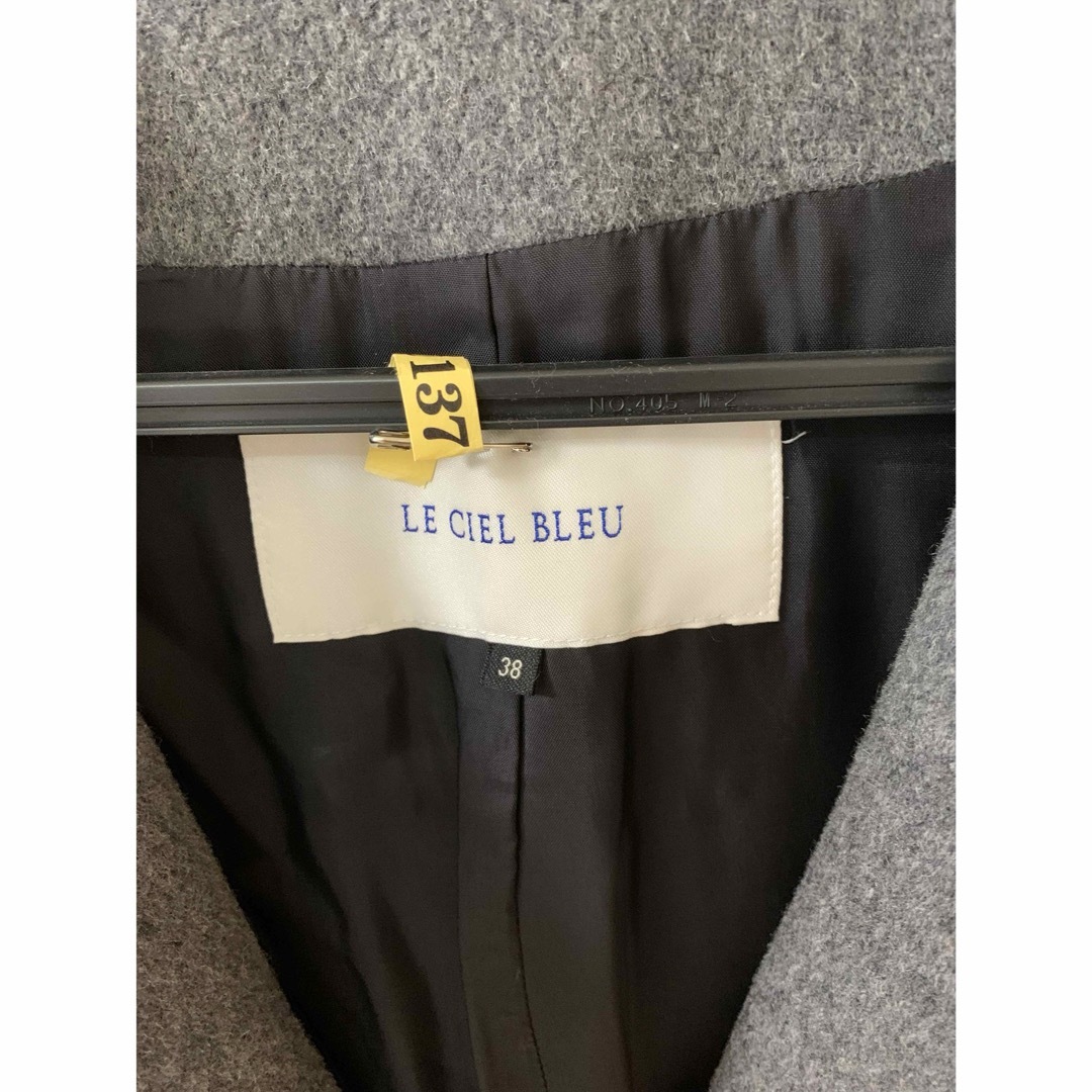 LE CIEL BLEU(ルシェルブルー)のルシェルブルー　ノーカラーコート レディースのジャケット/アウター(ロングコート)の商品写真