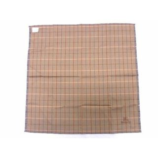 バーバリー(BURBERRY)の■新品■未使用■ Burberrys バーバリーズ コットン100％ チェック柄 ハンカチ ハンカチーフ ライトブラウン系×ブルーグレー系 DD0970(その他)