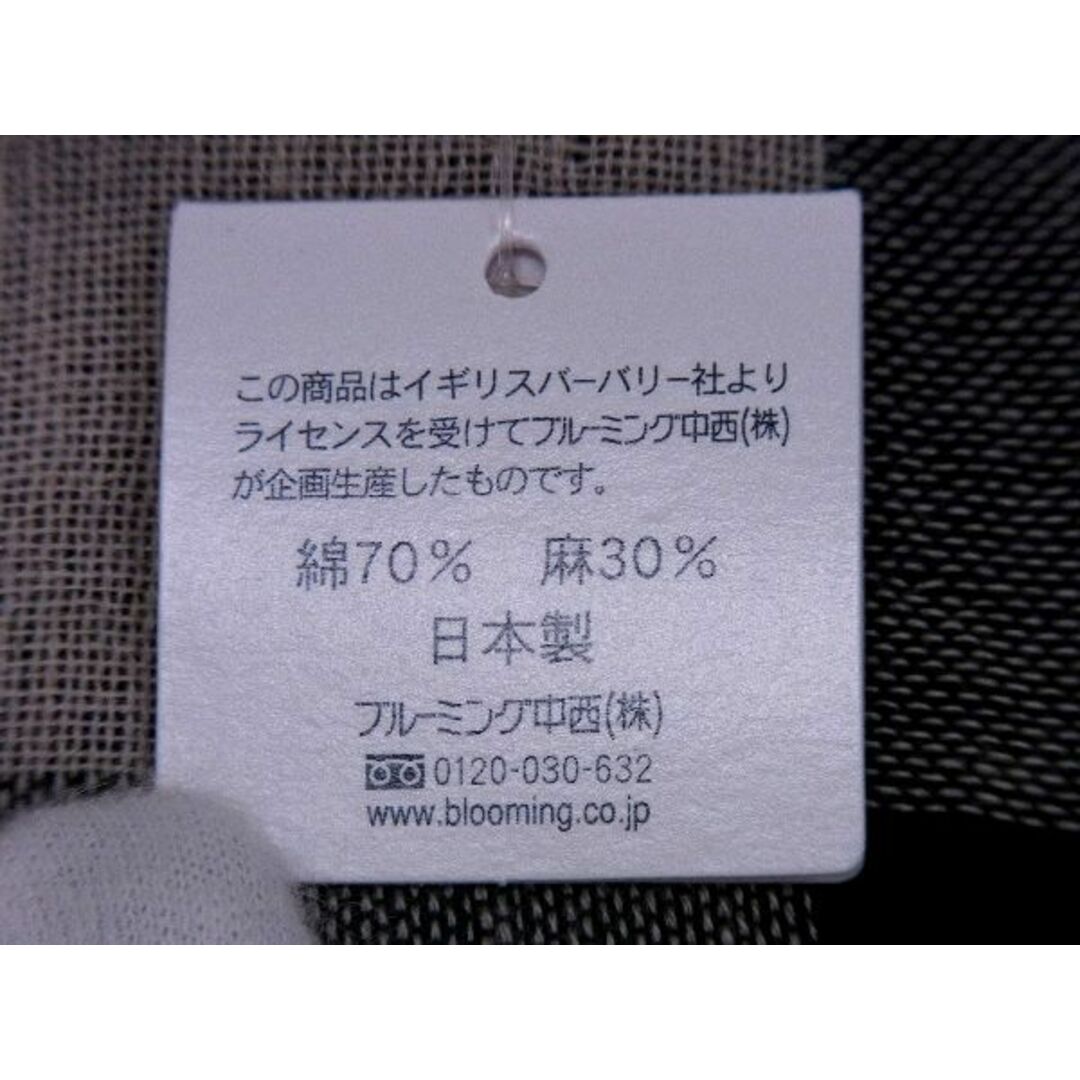 BURBERRY(バーバリー)の■新品同様■ BURBERRY バーバリー チェック柄 コットン等 ハンドタオル ハンカチーフ メンズ ネイビー系×ブラック系 DD2982 レディースのファッション小物(その他)の商品写真