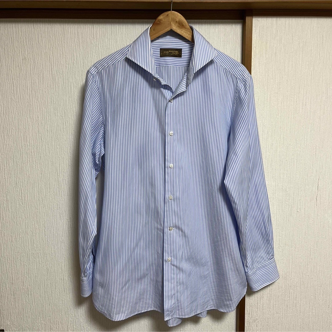【未使用】Maker's Shirt鎌倉　200番手　ホワイトストライプ