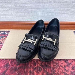 【美品】【希少サイズ】Tod's   ローファーパンプス　ヒール　大きいサイズ