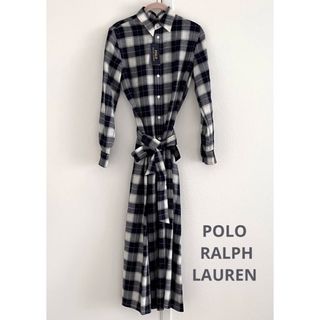 ポロラルフローレン(POLO RALPH LAUREN)のPOLO ラルフローレン　ワンピース　ウール100% チェック　米国購入　新品(ロングワンピース/マキシワンピース)