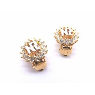 ニナリッチ(NINA RICCI)の■極美品■ NINA RICCI ニナリッチ ラインストーン クリップ式 イヤリング アクセサリー レディース ゴールド系 DD5533(その他)