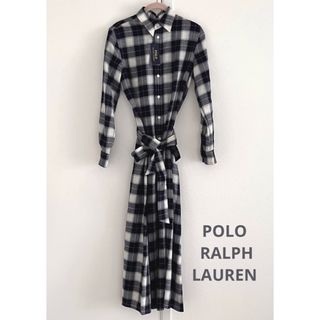 ポロラルフローレン(POLO RALPH LAUREN)のPOLO ラルフローレン　ワンピース　ウール100% チェック　米国購入　新品(ロングワンピース/マキシワンピース)