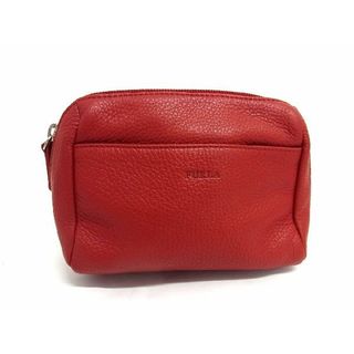 フルラ(Furla)の■美品■ FURLA フルラ レザー ポーチ マルチケース 小物入れ レディース レッド系 DD4542(ポーチ)