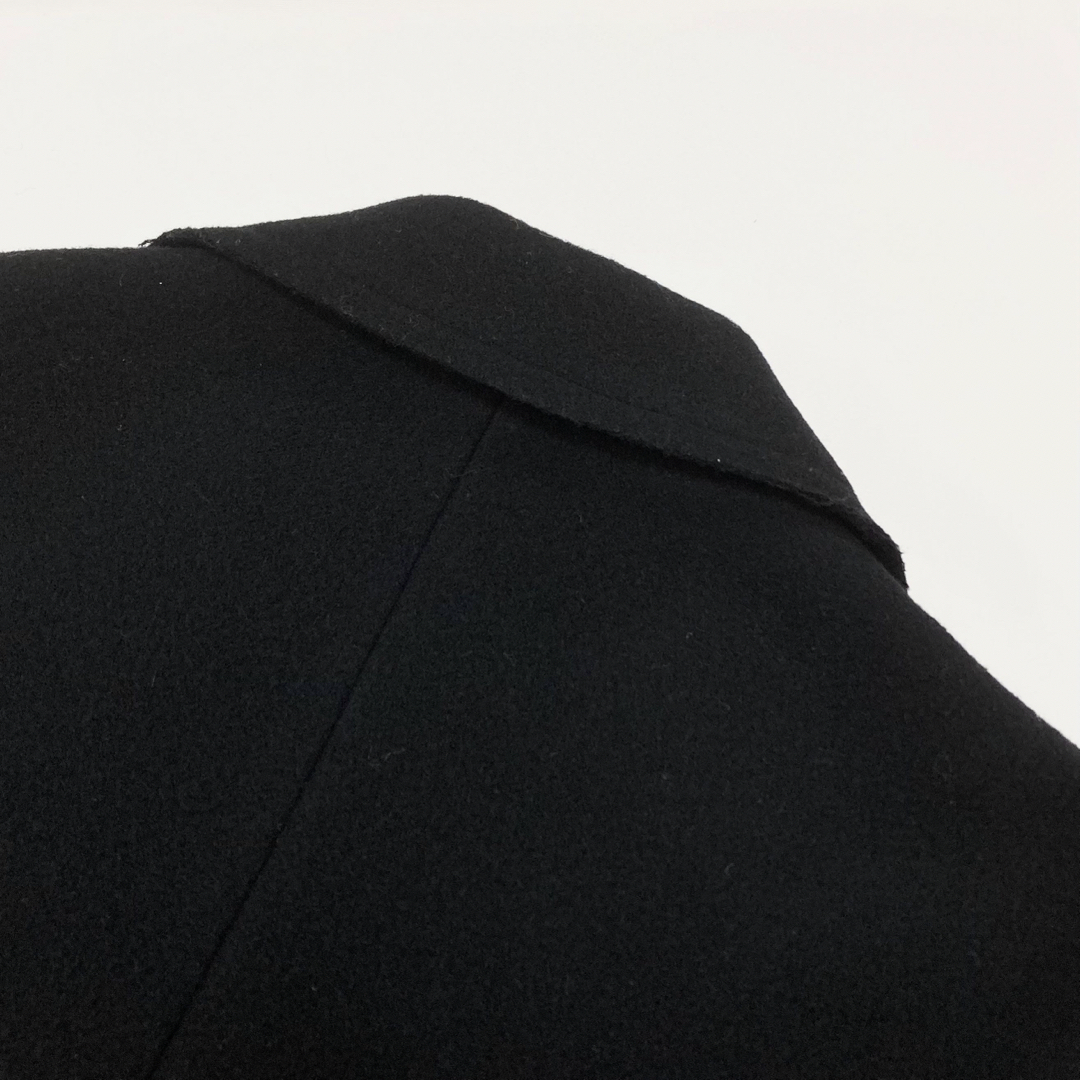 Y's - Y's 18AW メルトンウール ステッチ チェスターコート 黒1の通販 Y's - Y's 18AW メルトンウール ステッチ チェスターコート 黒1の通販