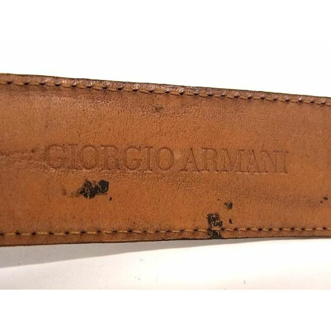 Giorgio Armani(ジョルジオアルマーニ)のGIORGIO ARMANI ジョルジオアルマーニ クロコダイル型押しレザー ベルト サイズ65/26 レディース メンズ ブラウン系 DD4580 メンズのファッション小物(その他)の商品写真